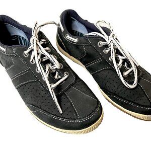 Sperry Top Siders Women's Leather Boat Shoes Size 6 Black Navy Blue Sneakers